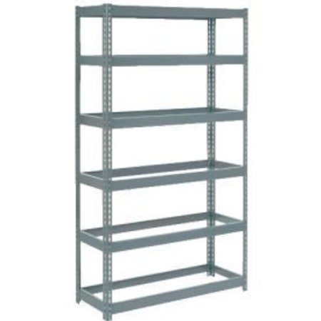 GLOBAL EQUIPMENT Extra Heavy Duty Shelving 48"W x 12"D x 60"H With 6 Shelves, No Deck, Gray 716934